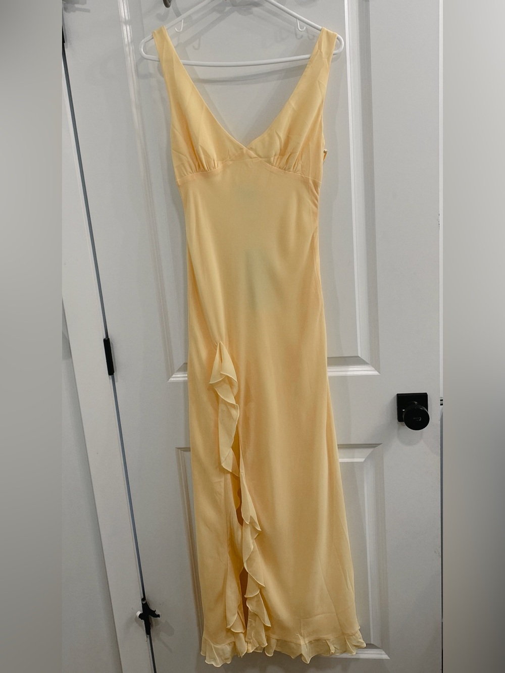 Yellow Ruffle High-Low Maxi Dress - Picture 4 of 4